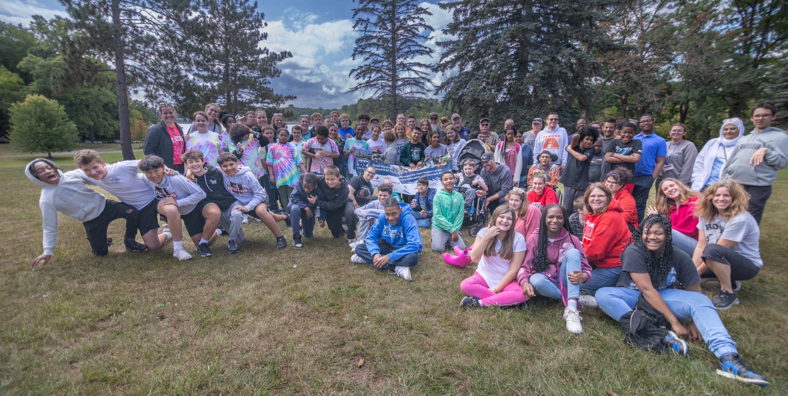 Group of youth with disabilities at event.